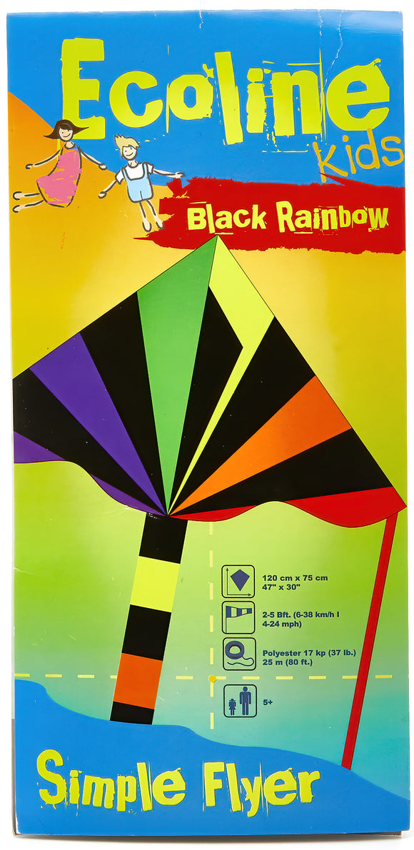 Black Rainbow Delta Kite 120cm