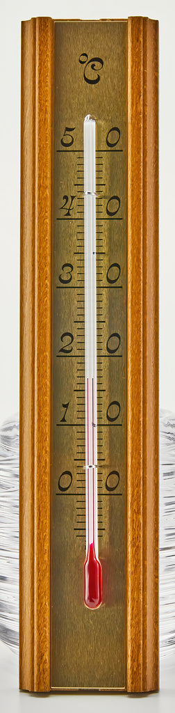 Classic Wood-Mounted Indoor Thermometer