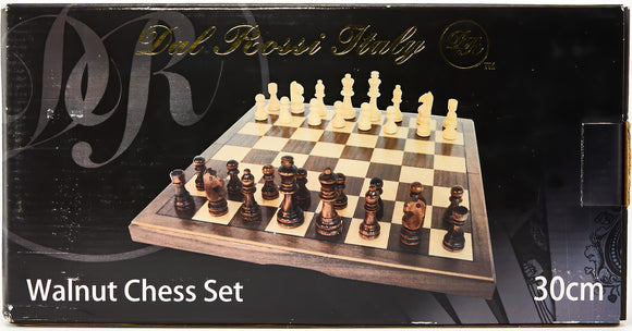 Dal Rossi Walnut Chess 30cm